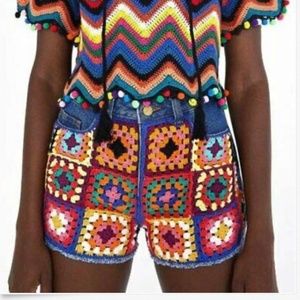 Anthropologie Farm Rio jeans shorts